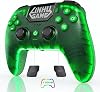 Control inalámbrico citnh para PS5/Slim/Pro/PC - Verde transparente | Carcasa texturizada transparente/Luz RGB/Joyticks y gatillos Hall/Macro/Turbo/Conector de 3.5mm/Altavoz y micrófono/Batería de 1500 mAh 28 feb 2026 | por citnh 1