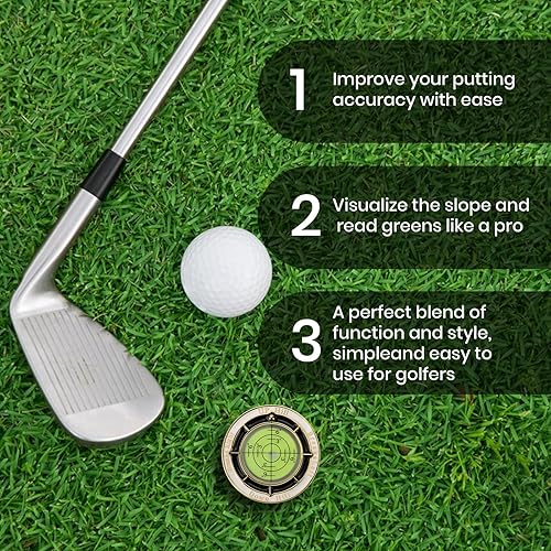 Miniatura 2 de Ddaowanx Lector verde de golf, marcador de pelota de golf con burbuja horizontal de alta precisión, herramienta de accesorios de golf Putt Aid,