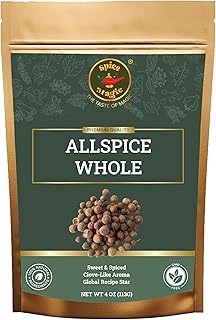 Spice Magic Allspice Whole, 4 oz (113g) - Premium Whole Jamaican Pimento Berries for Savory and Sweet Dishes I 100% Natural, Non-GMO & Freshly packed, ideal for both savory and sweet dishes.
