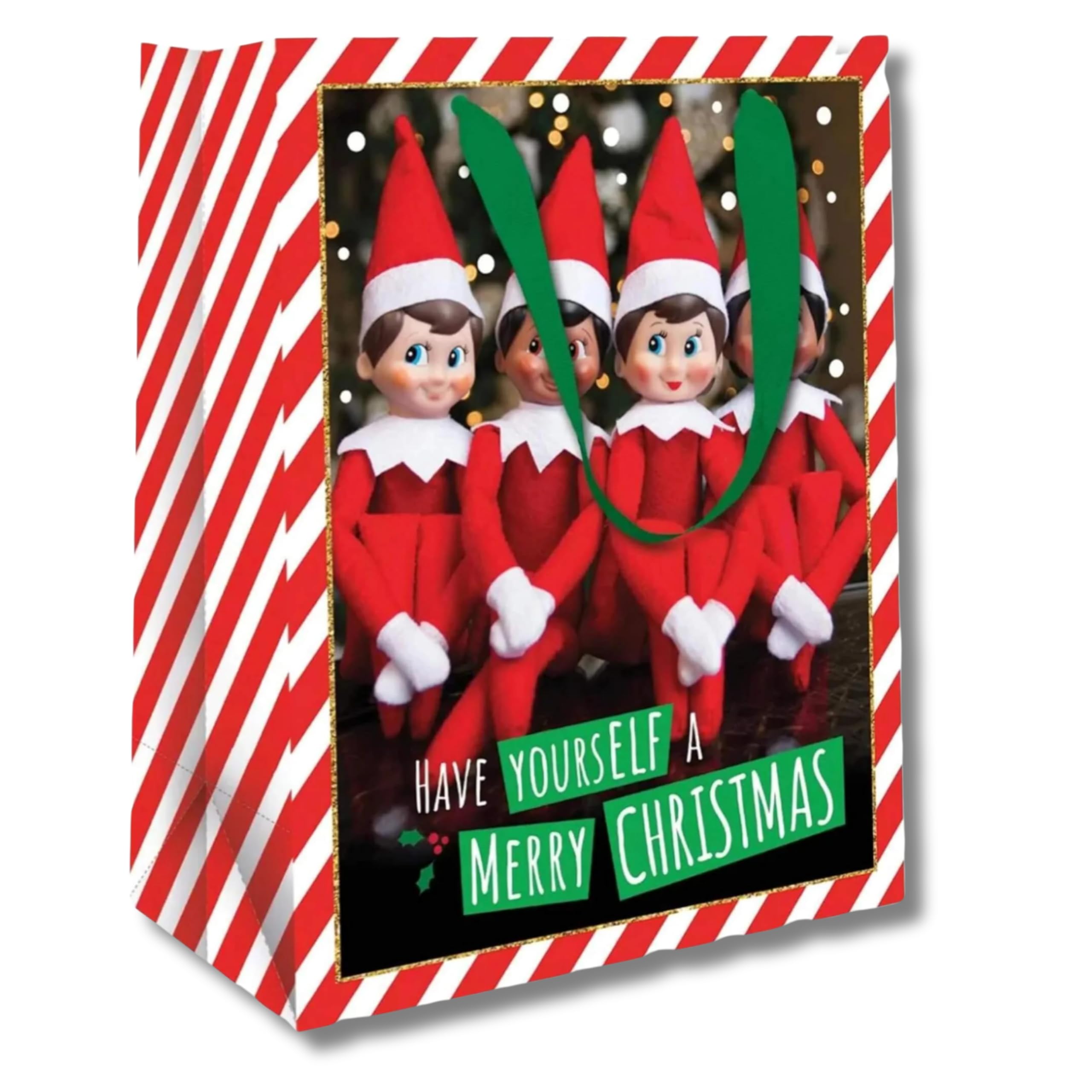 Danilo Promotions LTD Official Elf on the Shelf Luxury Gift Bag, Christmas Bag for Gifts, Elf on the Shelf, Christmas Wrap Elf on the Shelf Bag