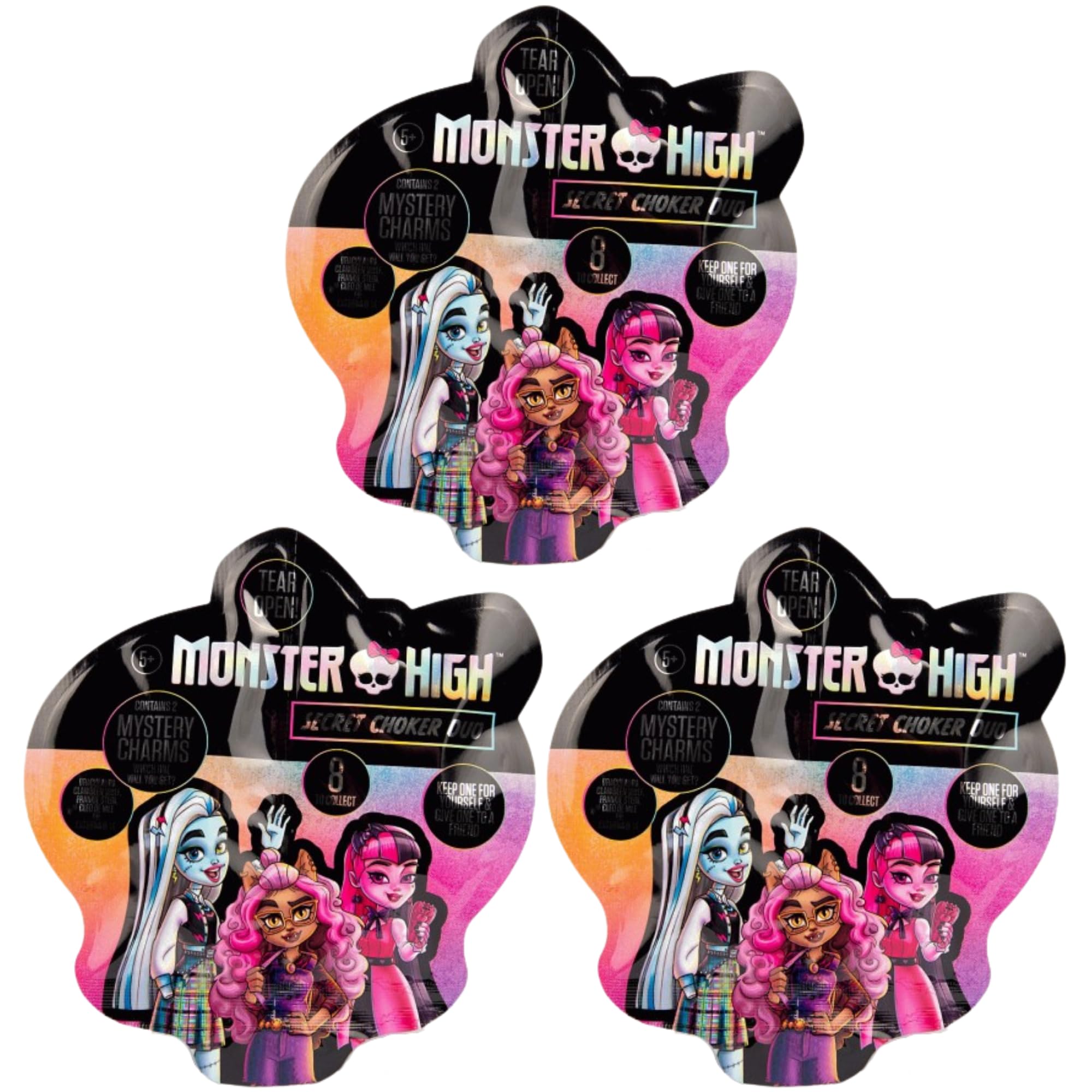 Monster High Secret Choker & Craft Coffin Sets - (Secret Chokers Pack of 3)
