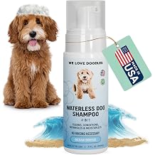 Waterless Dog Shampoo - Over 200+ Sprays Per Bottle - Cleans & Moisturizes Coat, No Rinse Dog Shampoo, Safe Foam Formula & Pet-Friendly Dog Deodorizing Spray, 7.1 oz Ocean Breeze [We Love Doodles]