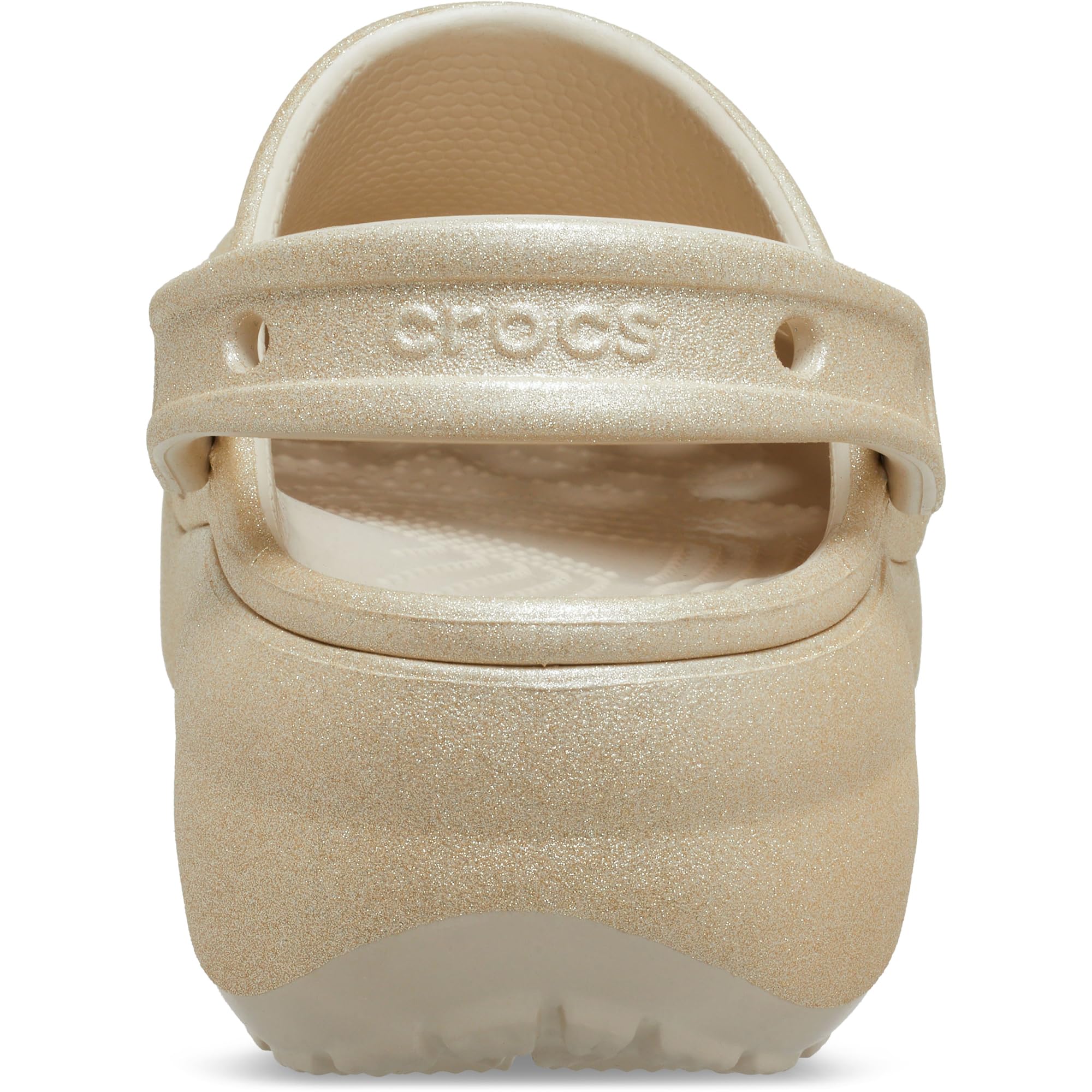 Crocs Zoccoli da Donna, Classic Platform Glitter W, Champagne, 8 UK Donna