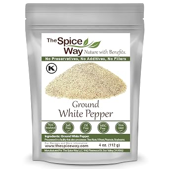 The Spice Way Ground White Pepper - 4 oz pure pepper powder
