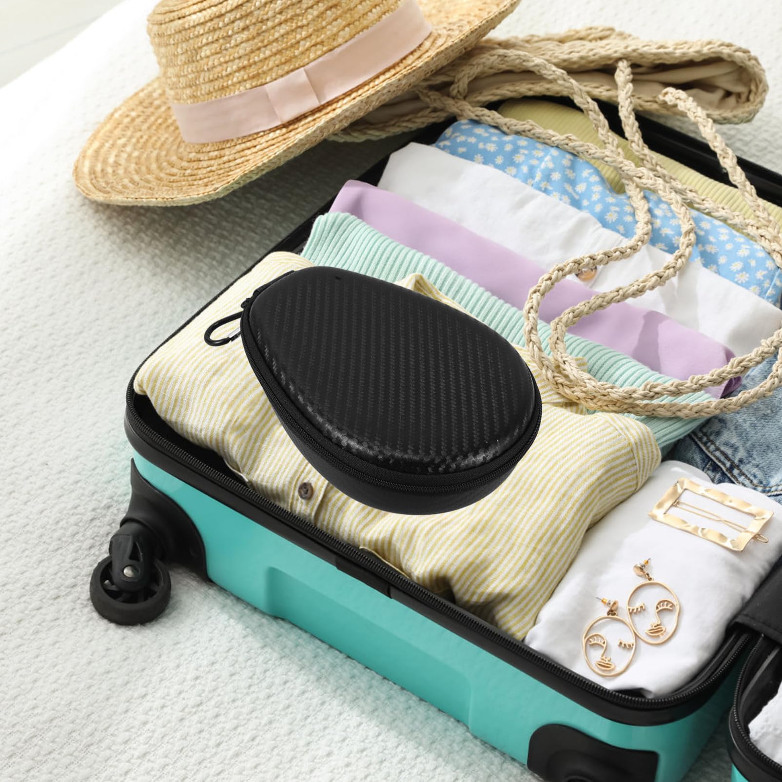 Artibetter Borsa Organizer per Cuffie Custodia Eva Rigida per Auricolari e Cavi Dati Portatile per Accessori da Viaggio