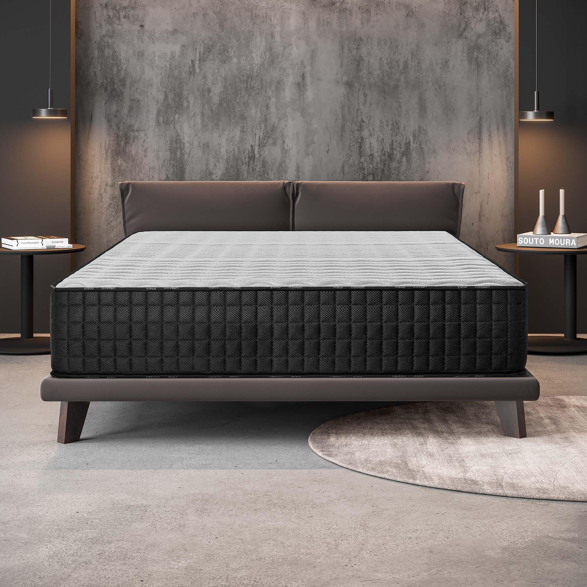 naturalex Titanium | Strong Supportive Memory Foam Mattress with Visco Titanium Foam for Ergonomic Comfort | 6ft Super King Size 180x200cm | Breathable with Added Freshness | 10 Year Warranty