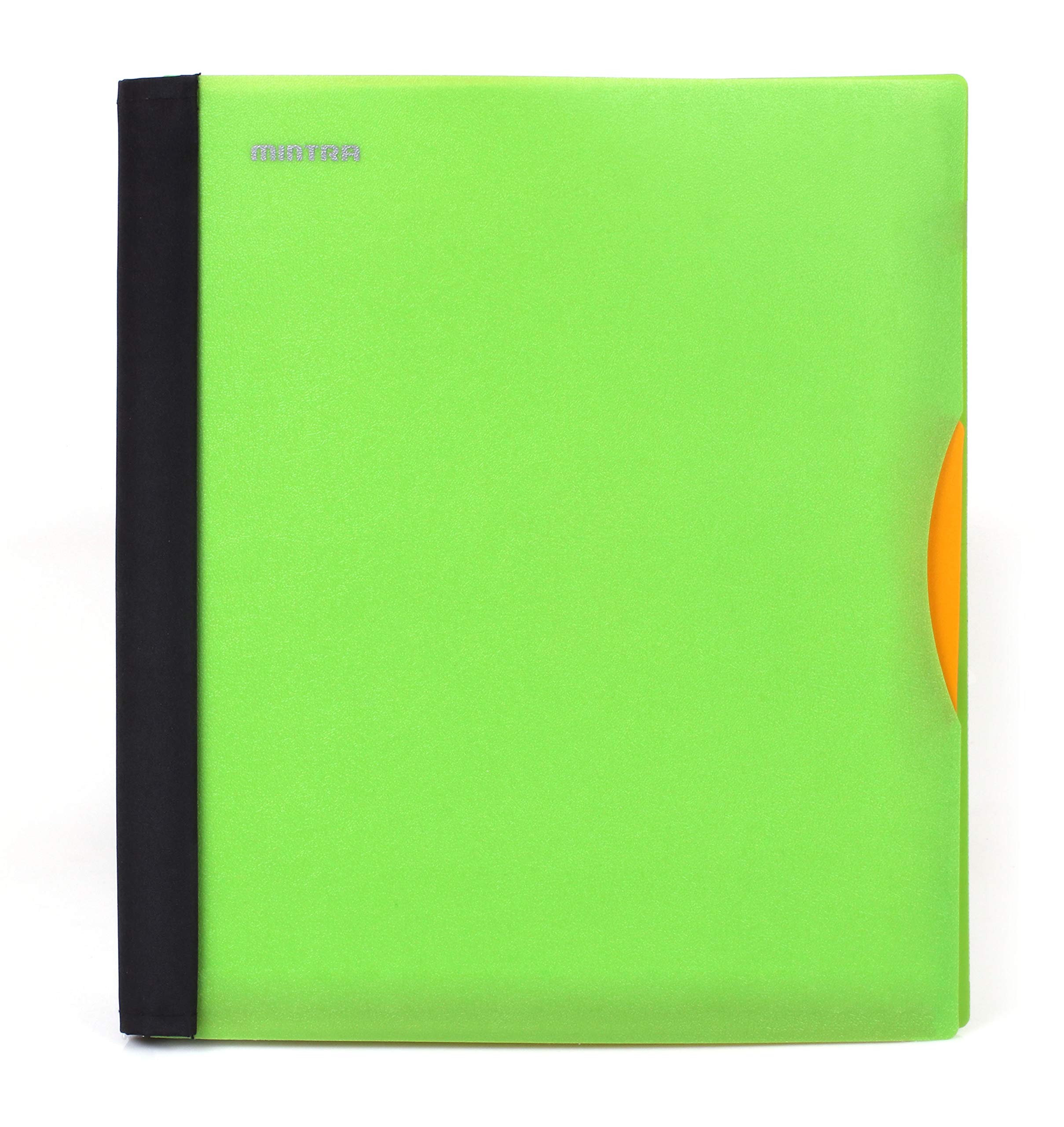 Mintra Office Durable PREMIUM Spiral Notebook, ((Green, 1 Subject, 8.5in x 11in)), Fabric Covered Coils, No Snags, Removable Adjustable Pocket