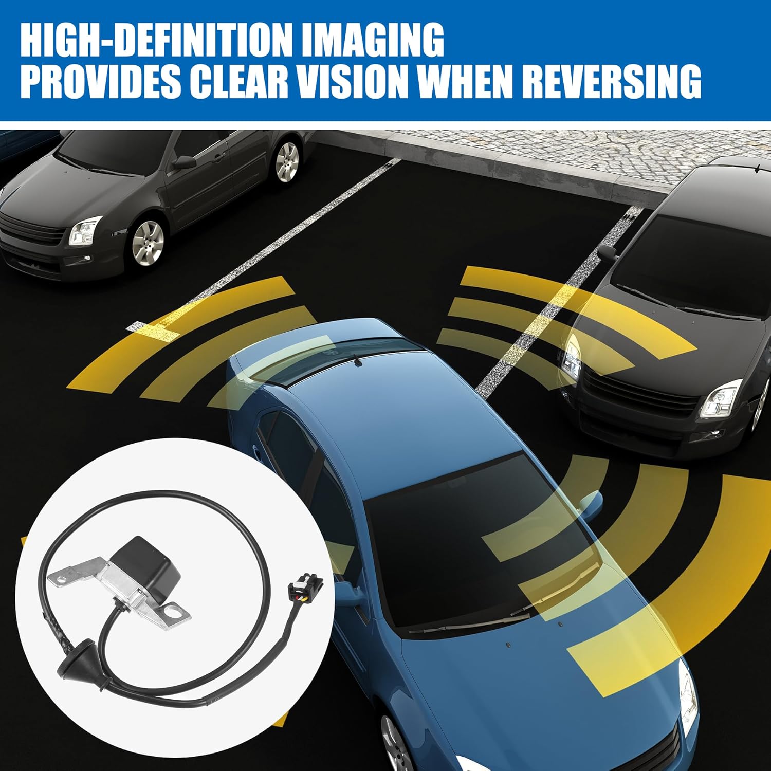 ACROPIX Car Rear View Back Up Camera Wide Angle Park Assist Reverse Camera Fit for Hyundai 2008-2014 No.957603M060/957603M000 - Pack of 1