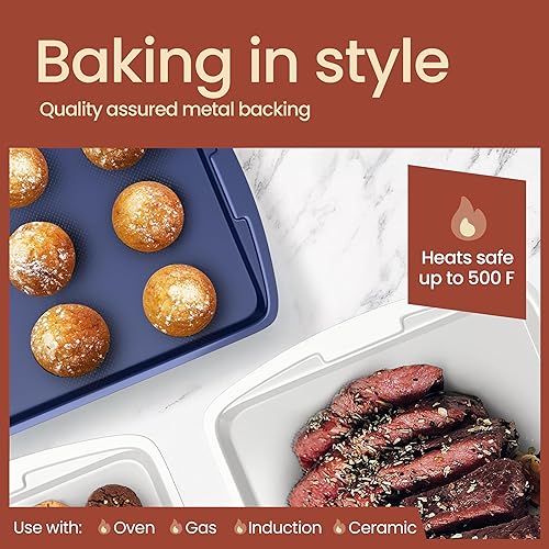 Vista 22 de Bakken Swiss - Juego de utensilios para hornear, 6 piezas, apilables, de lujo, antiadherentes, para cocina profesional y casera, acero al carbono