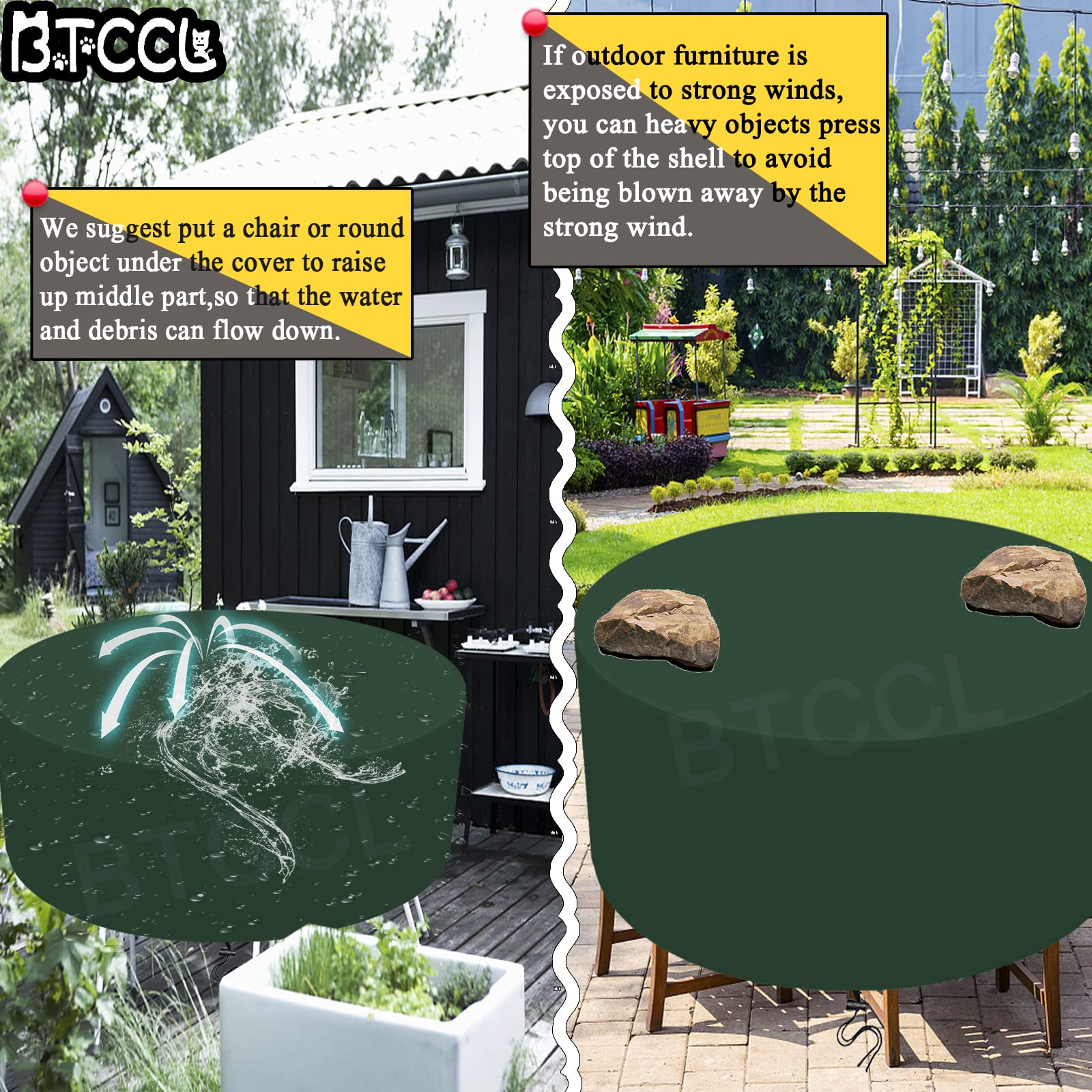 Waterdichte Stoelhoes - Tuinstoel hoes - Oxford-doek - Voor buiten in de tuin, balkon