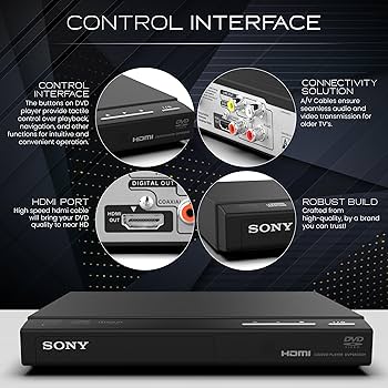Amazon.com: Sony DVD Player for TV with Remote, Plays DVD's