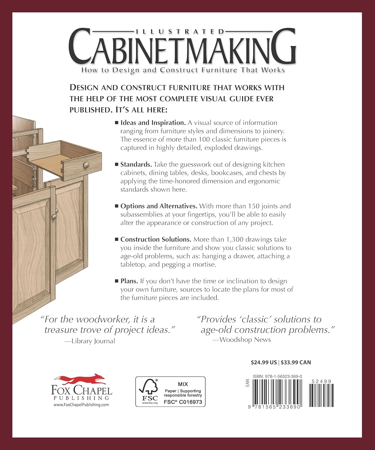 Illustrated Cabinetmaking: How to Design and Construct Furniture That Works (Fox Chapel Publishing) Over 1300 Drawings & Diagrams for Drawers, Tables, Beds, Bookcases, Cabinets, Joints & Subassemblies - Image 2