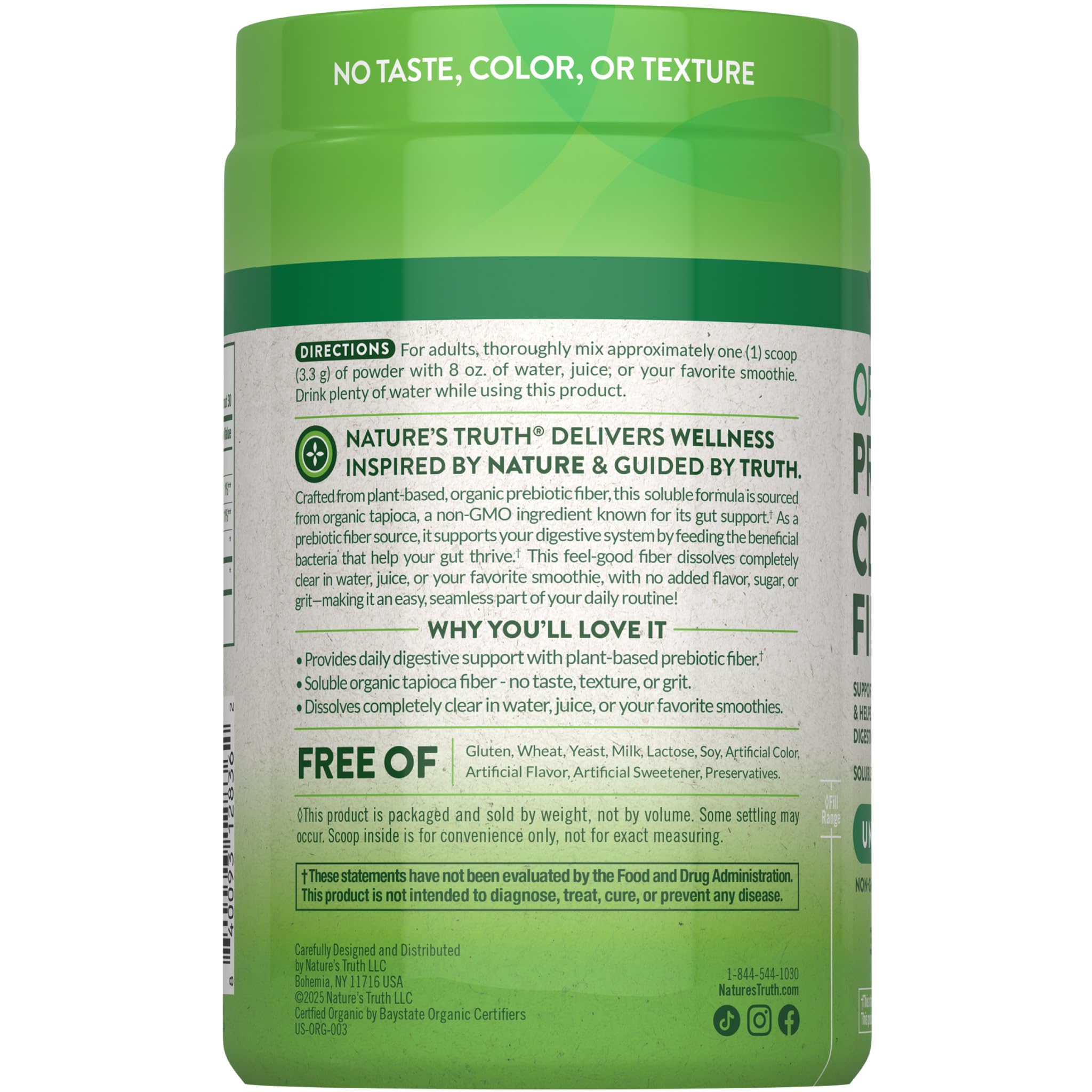 Nature's Truth Prebiotic Fiber Powder Supplement | 3.53 Oz — Amazon image 7