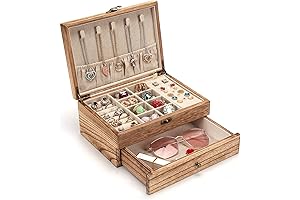 Pinzoveco Farmhouse Jewelry Organizer: Rustic Storage for Your Precious Accessories