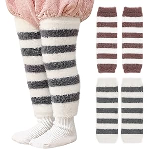 Scaldamuscoli Neonato 3 Paia - Taglia Unica, Design Chevron, Per Bambine 0-10+ Anni - Foto 4