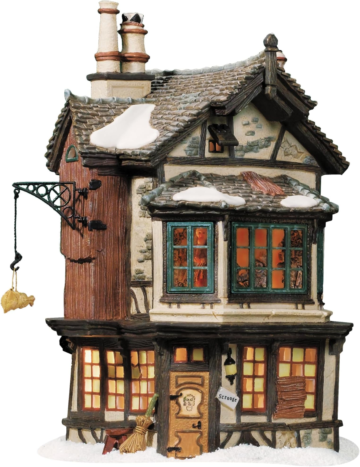 Department 56 Dickens' a Christmas Carol Village Ebenezer Scrooge's House Lit Building, 8.25 Inch, Multicolor