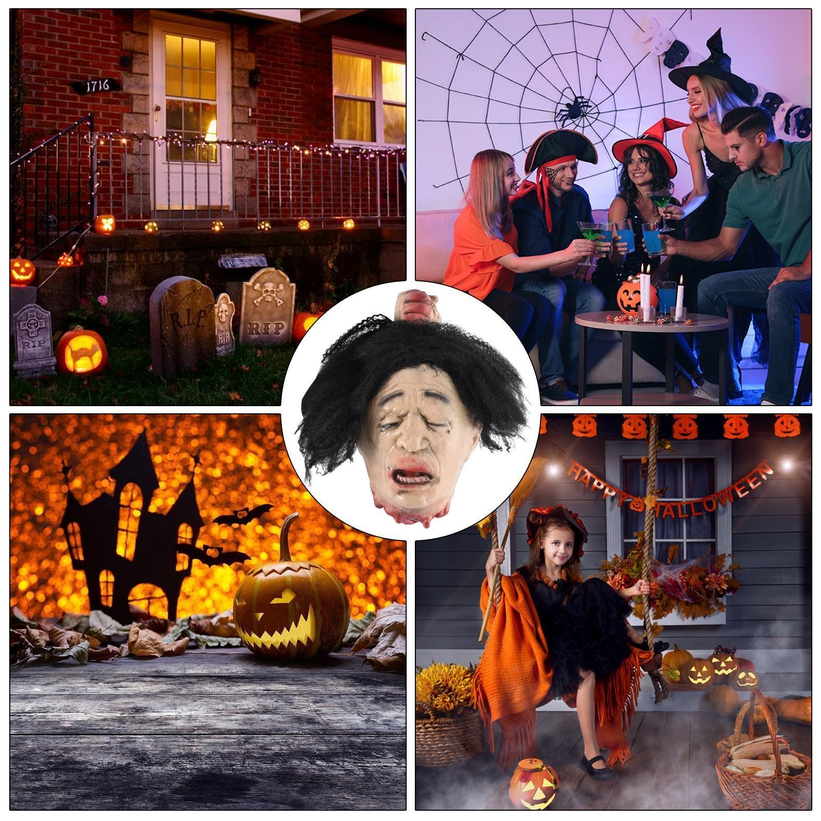 Straszne Dekoracje Halloweenowe Upiorne Straszne Akcesoria Imprezowe