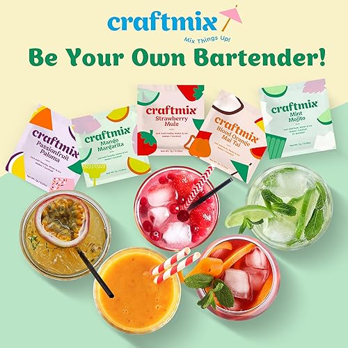 Miniatura 9 de Craftmix Skinny Margarita - Mezcladores de cóctel para preparar 12 bebidas, cero azúcar, cero carbohidratos netos, cero calorías, mezcladores de