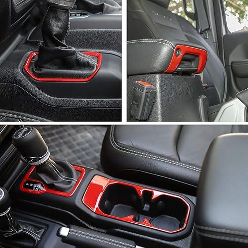 Miniatura 6 de Voodonal para JL 4WD, pomo de palanca de cambios, bisel delantero, portavasos delantero, reposabrazos central, interruptor de bloqueo de agujero,