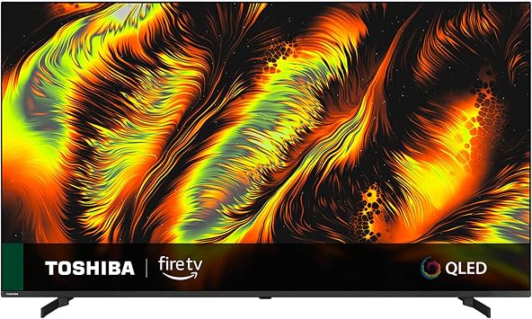 Toshiba 55QF5D53DB QLED 4K Smart Fire TV, TRU Picture Engine, Ultra HD, HDR10, Freeview, Disney+, Prime, Netflix, Dolby Vision & Atmos, Sound by Onkyo, Alexa, HDMI 2.1, Bluetooth, Airplay [Energy Class F]