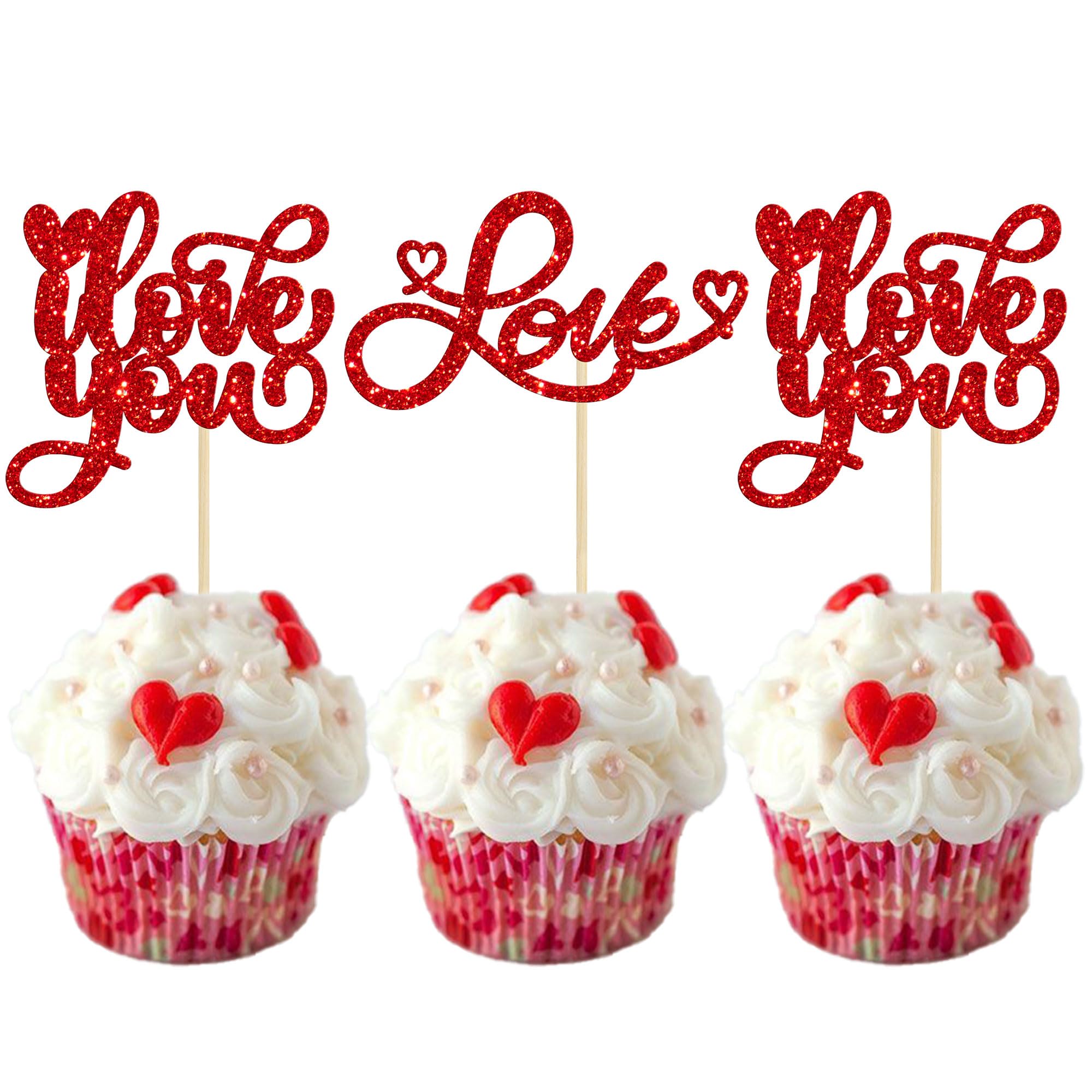 Gyufise Lot De 36 Décorations De Cupcakes à Paillettes Pour Gâteaux D