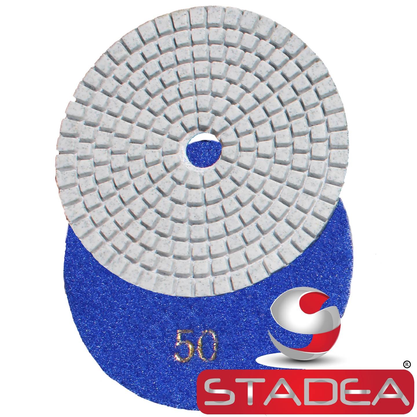Almohadillas de pulido de diamante de 4 pulgadas en húmedo/seco, juego de 11+1 almohadilla de respaldo para hormigón de granito