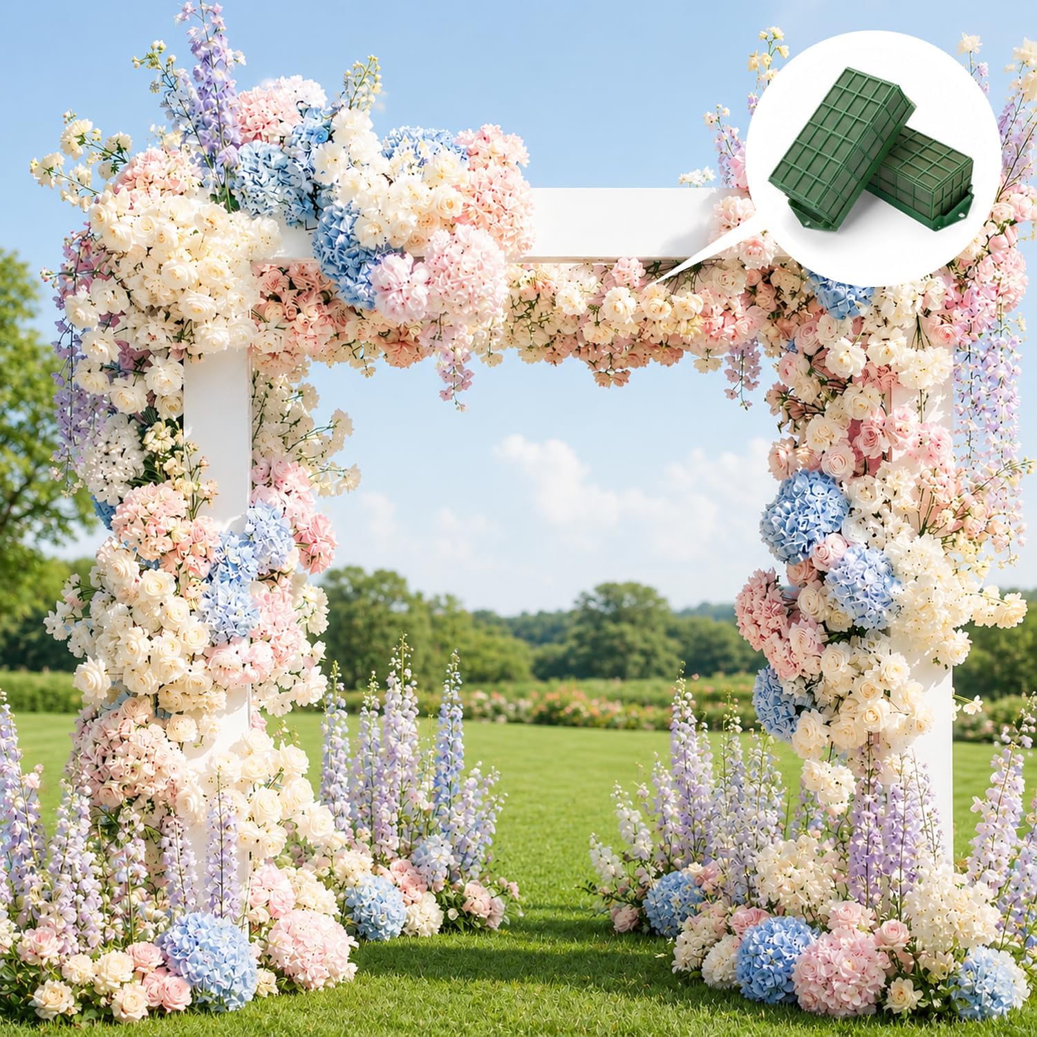 8PCs Floral Foam Cage, Green