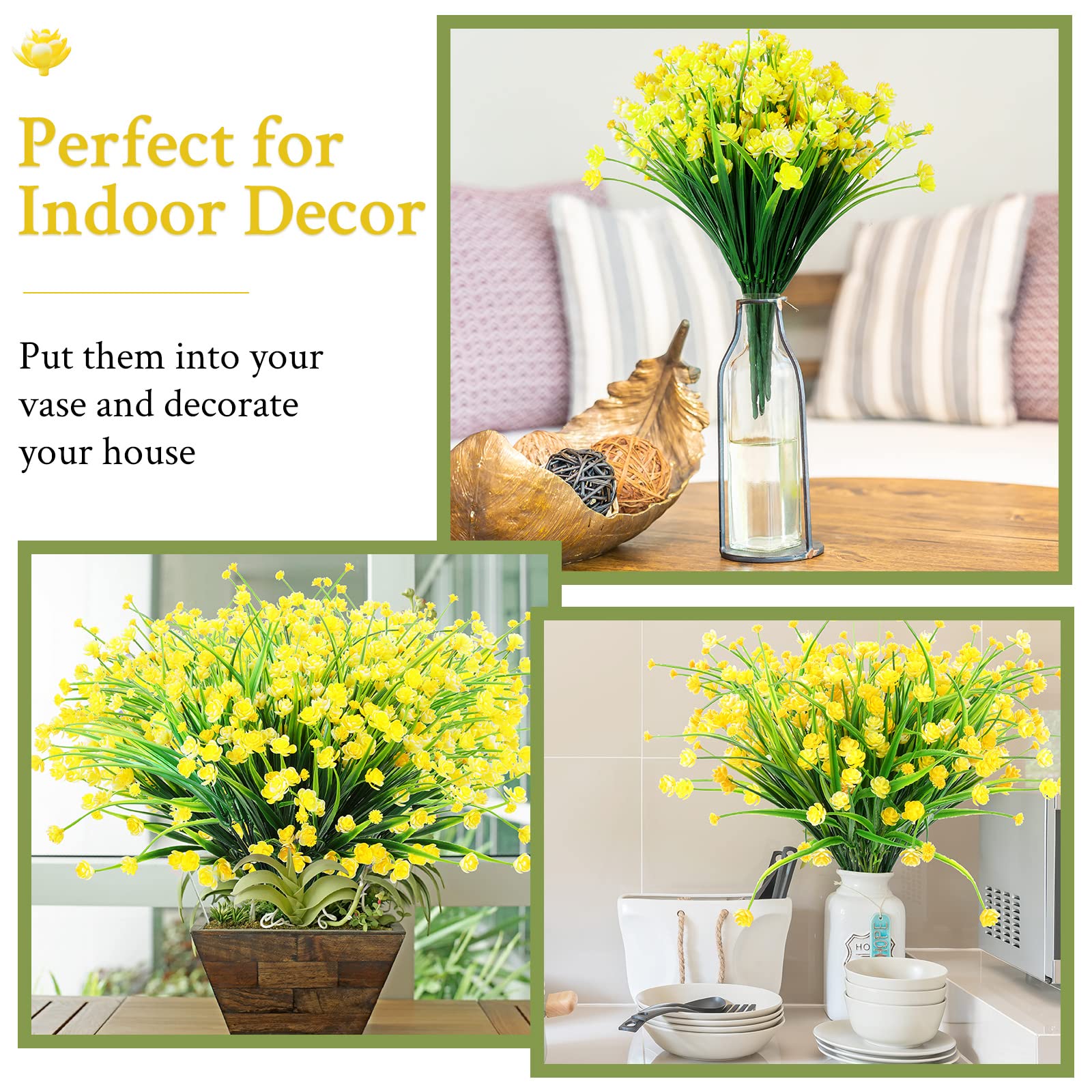 40 Künstliche Outdoor-Blumen – UV-beständig, Ca. 32 Cm, Bunt, Für Garten & Balkon