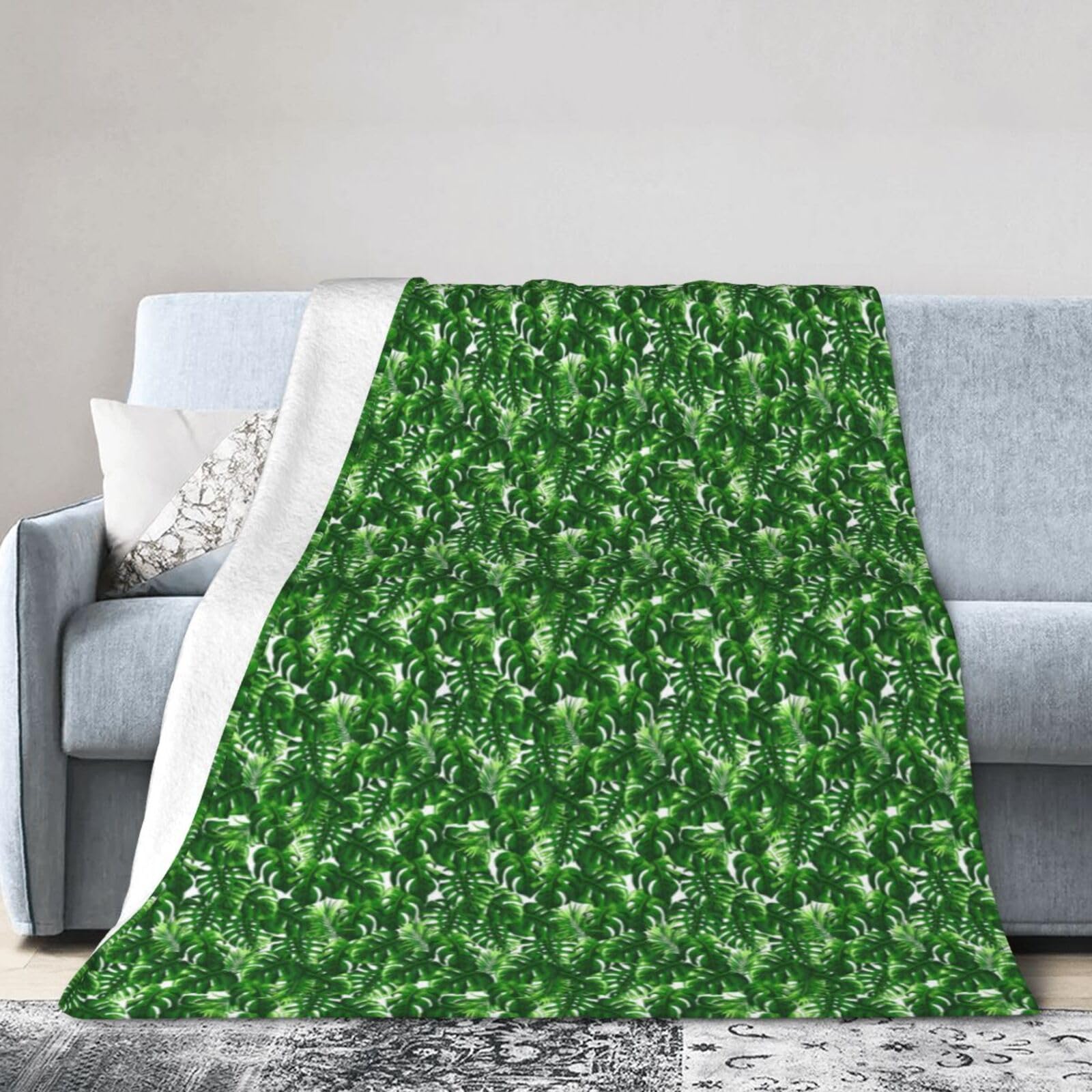 Couverture Monstera Deliciosa plaid léger 203 x 152 cm une idée cadeau originale