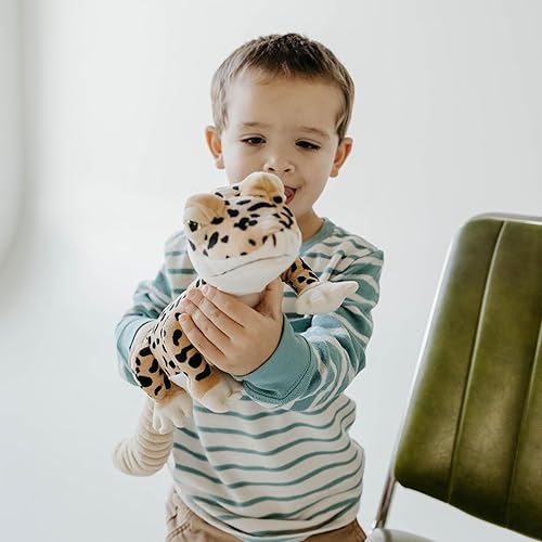Miniatura 4 de The Petting Zoo Peluche de leopardo Gecko, regalos para niños, animales salvajes del zoológico Onez, juguete de peluche de leopardo Gecko de 24