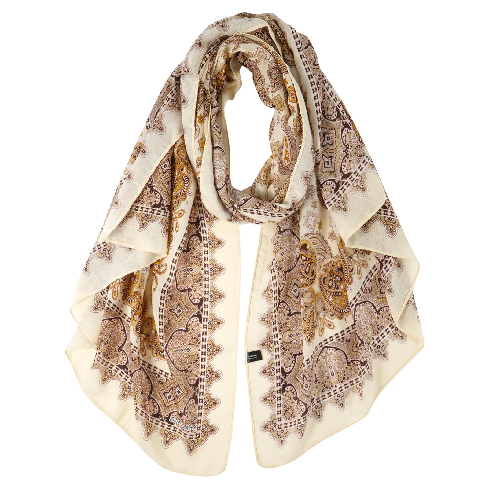 DAMILY Schals Damen Schöner Weicher Halstuch für Frauen mit Paisley Muster Langer Festliche Stola
