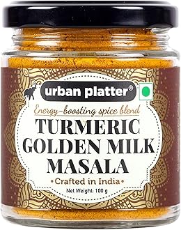 Urban Platter Turmeric Golden Milk Masala, 100g (Haldi Doodh Spice Blend, Sugar-free, Immunity elixir)
