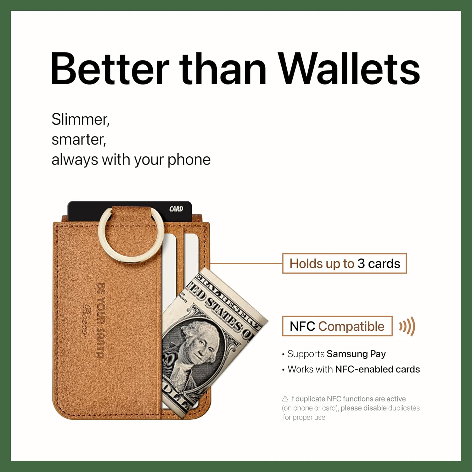 [BeYourSanta] Galaxy Z Flip 5 Case, Handmade in Korea Italian Vegan Leather with 3 Card Slots, Hinge Protection, Camera Cover & Ring Holder (Black, Z Flip5 Bosco)