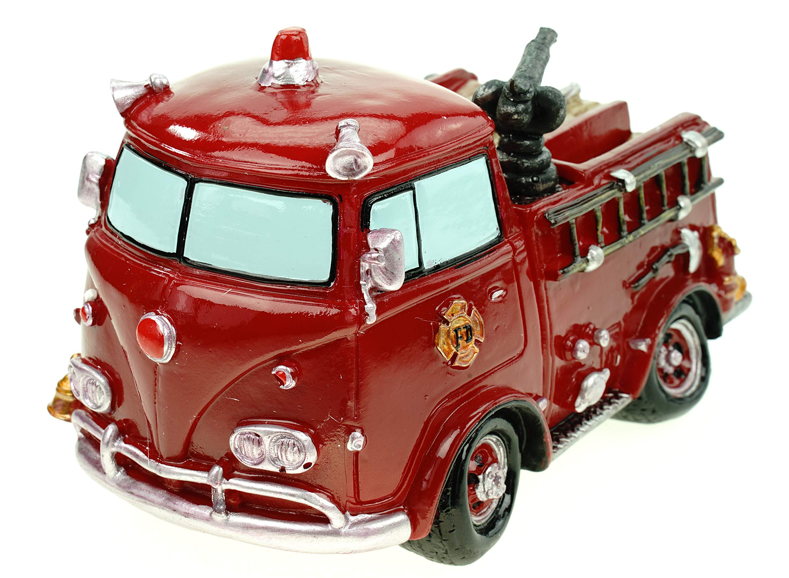 Kremers Schatzkiste Tirelire Nostalgie Camion de Pompiers avec Bouchon à vis Figure Tirelire