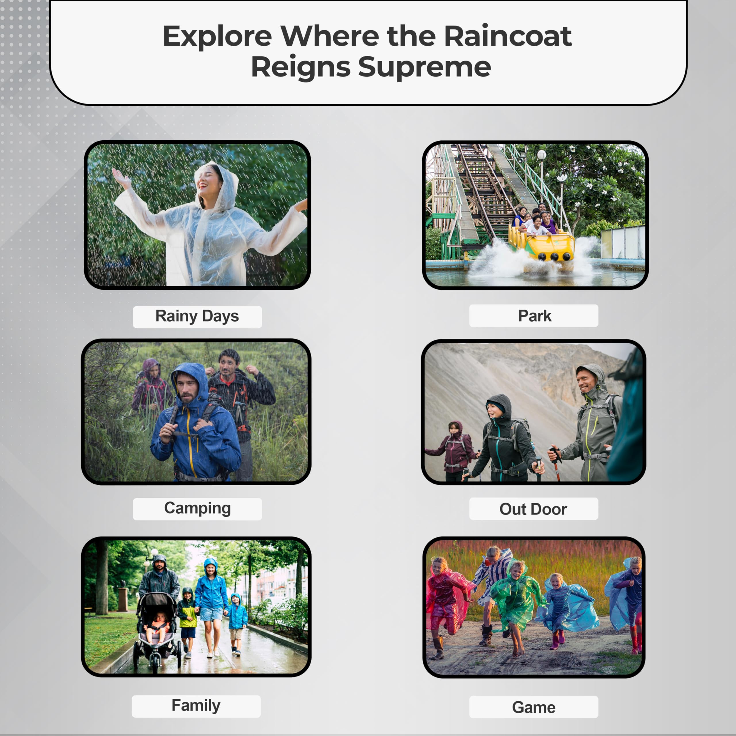 Robustt Unisex Raincoat With Hood - Purple (Pack of 2) | Waterproof Rain Poncho | EVA Material | Reusable | Lightweight | Fashionable | Universal Size | Raincoat for Men and Women 4