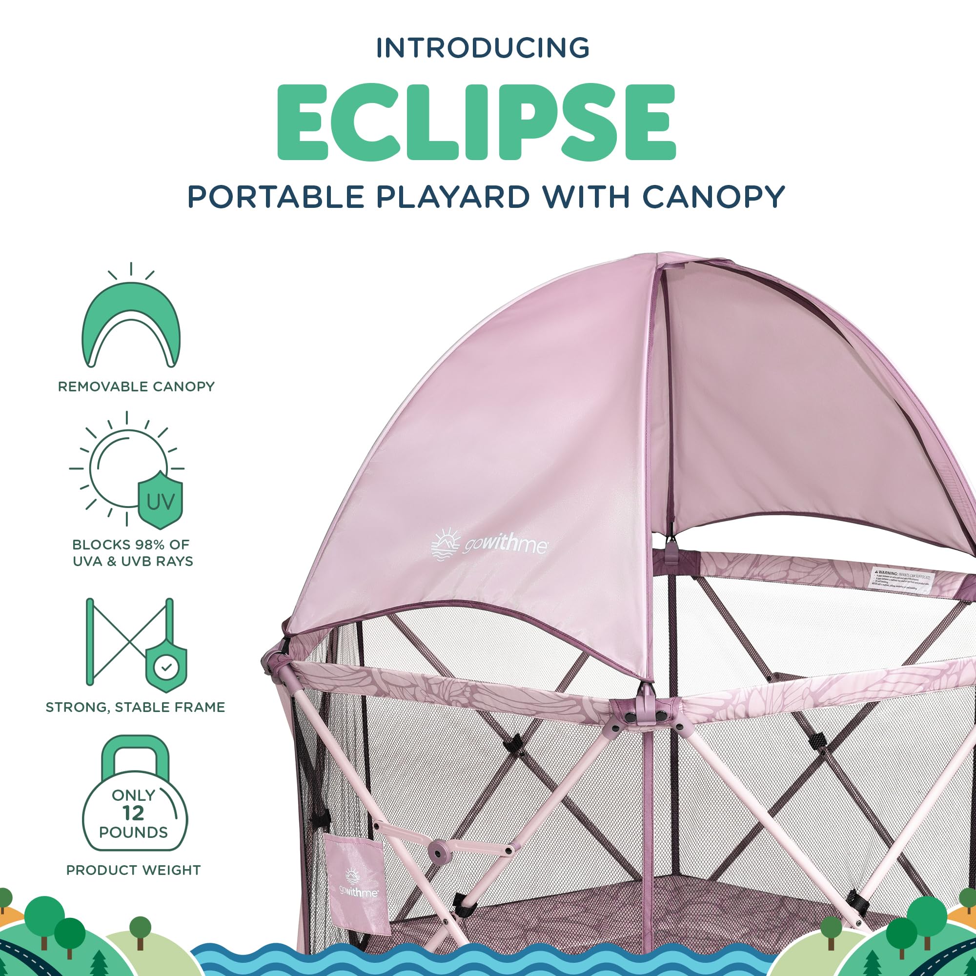 Baby Delight Go with Me Eclipse Deluxe Portable Playard, Canyon Rose
