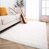 Vista 64 de Foxmas Alfombra Runner Suave para Dormitorio y Sala de Estar, 2x6 Pies Alfombras de Área Esponjosas Shag Alfombra de Cabecera para Habitación