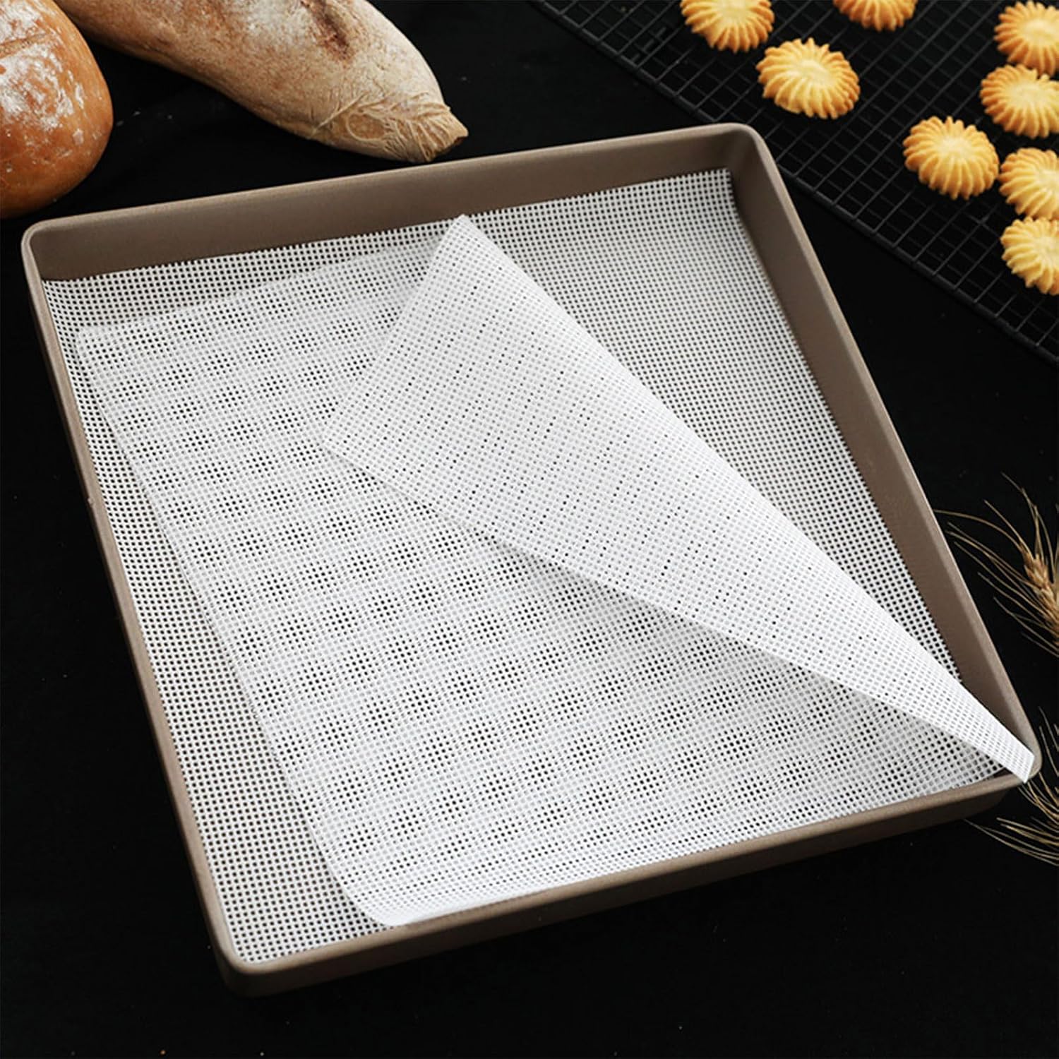 6pcs Reusable Food Grade Silicone Steamer Liners Mesh Non -Stick Steamed Square Shape Baking Pastry Dim Sum Steamer Papers Bamboo Dumpling Mat (Square)