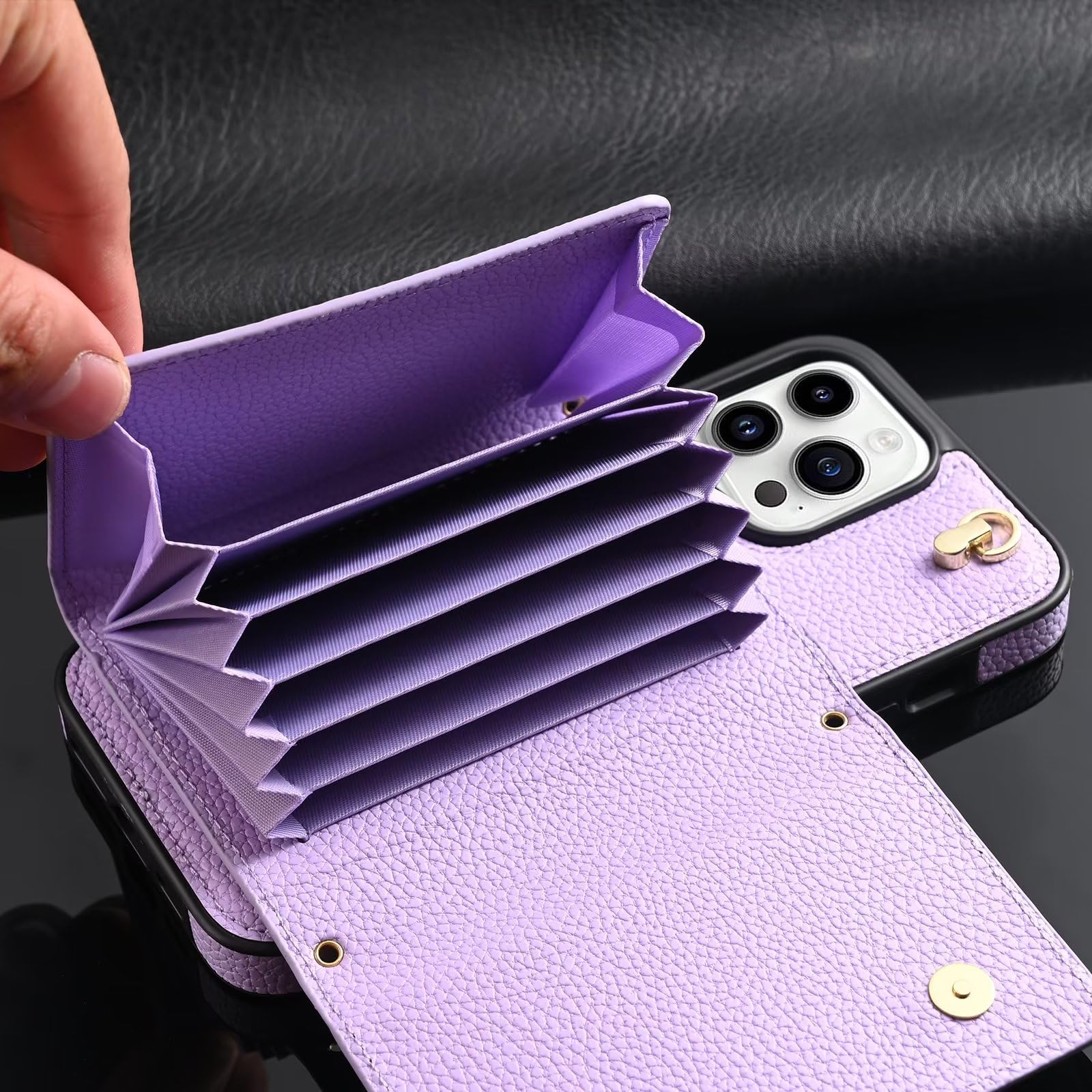 TECHGEAR Funda iPhone 14 - Carcasa Billetera Protectora de Cuero con Ranuras para Tarjetas, Soporte y Correa de Muñeca - Cuero de PU para iPhone 14 6,1 TECHGEAR Funda iPhone 14 - Carcasa Billetera Protectora de Cuero con Ranuras para Tarjetas, Soporte y Correa de Muñeca - Cuero de PU para iPhone 14 6,1