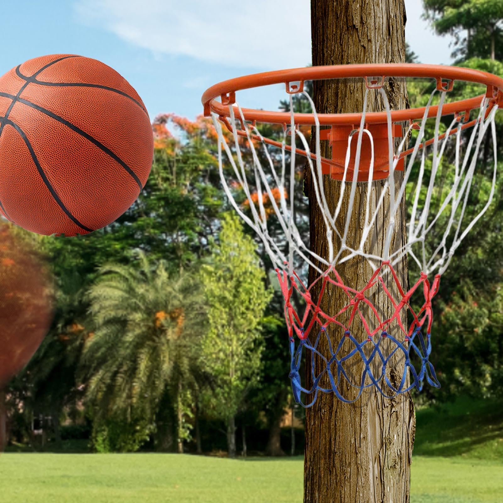 Canasta de baloncesto para adultos, canasta de baloncesto de acero, llanta de baloncesto multiusos de acero, borde de baloncesto resistente, resistente al desgaste, para patio trasero, entrada
