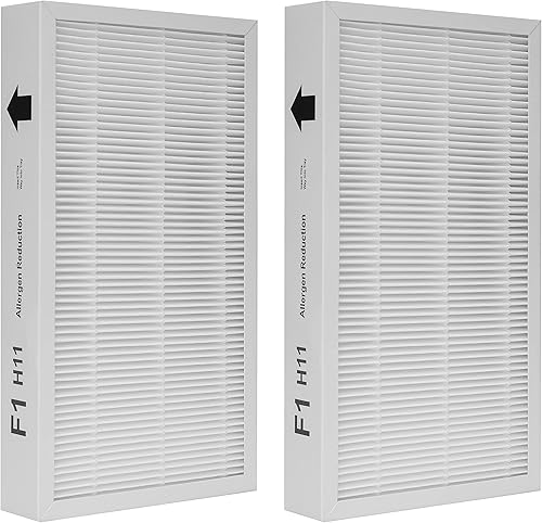 Filtro F1 para reducción de alérgenos, filtro de repuesto compatible con purificador de aire Filtrete C01 T02 FAP-C01-F1 y FAP-T02-F1, paquete de 2