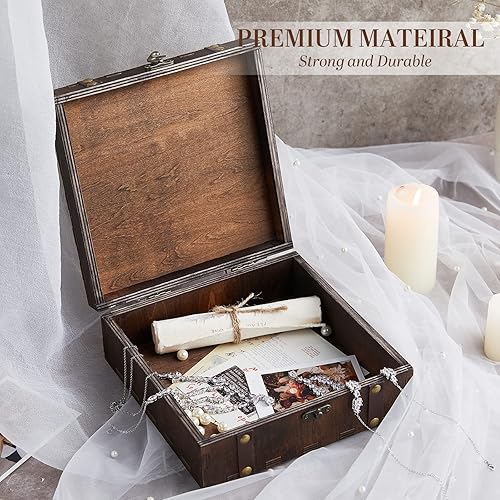 Miniatura 4 de AW BRIDAL Caja de recuerdo personalizada Caja de memoria Caja de almacenamiento de madera para baratijas Fotos Joyería Regalos de compromiso de boda