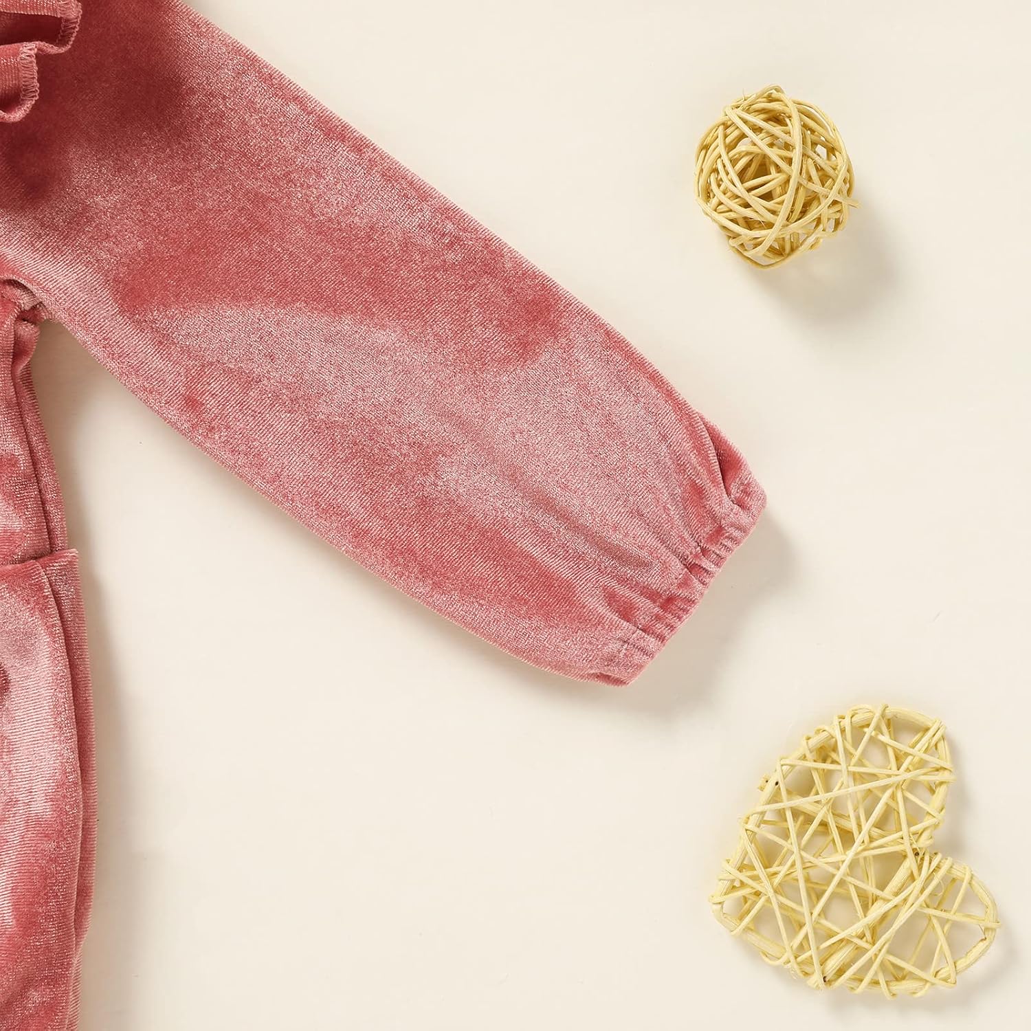 GRNSHTS Baby Girl First Birthday Clothes Velvet One Year Old Romper Long Sleeve Bodysuit+Headband 2Pcs Cake Smash Outfits - Image 5