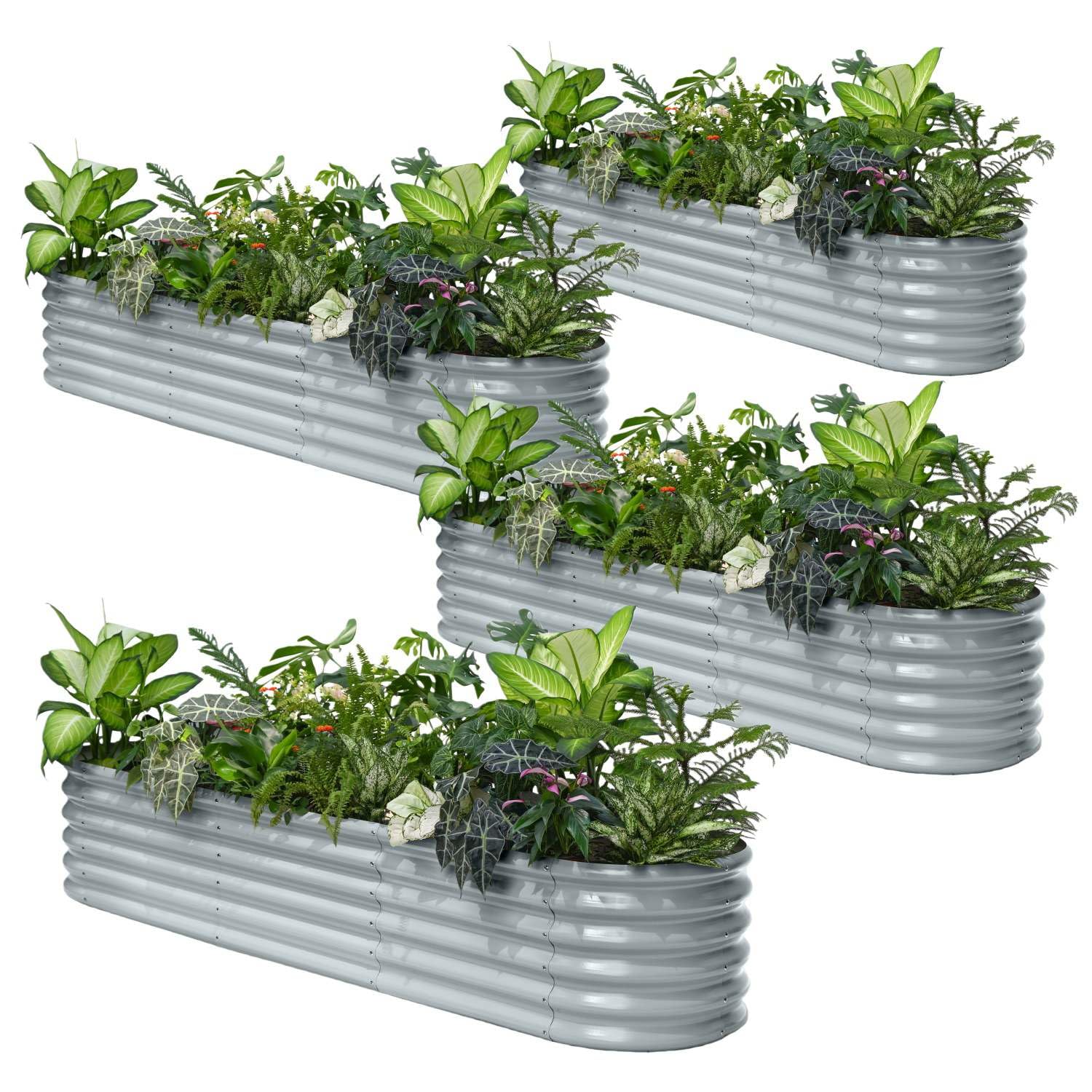 Galvanized Raised Garden Bed - 18" Tall -26