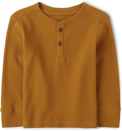 The Children's Place Camiseta térmica Henley de manga larga para bebés y niños pequeños