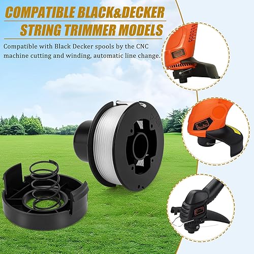 Miniatura 2 de KAKO ST4500 Carrete de repuesto para carrete Black and Decker ST4500, línea de carrete de 20 pies 0.065 pulgadas para carrete Black Decker St4500,