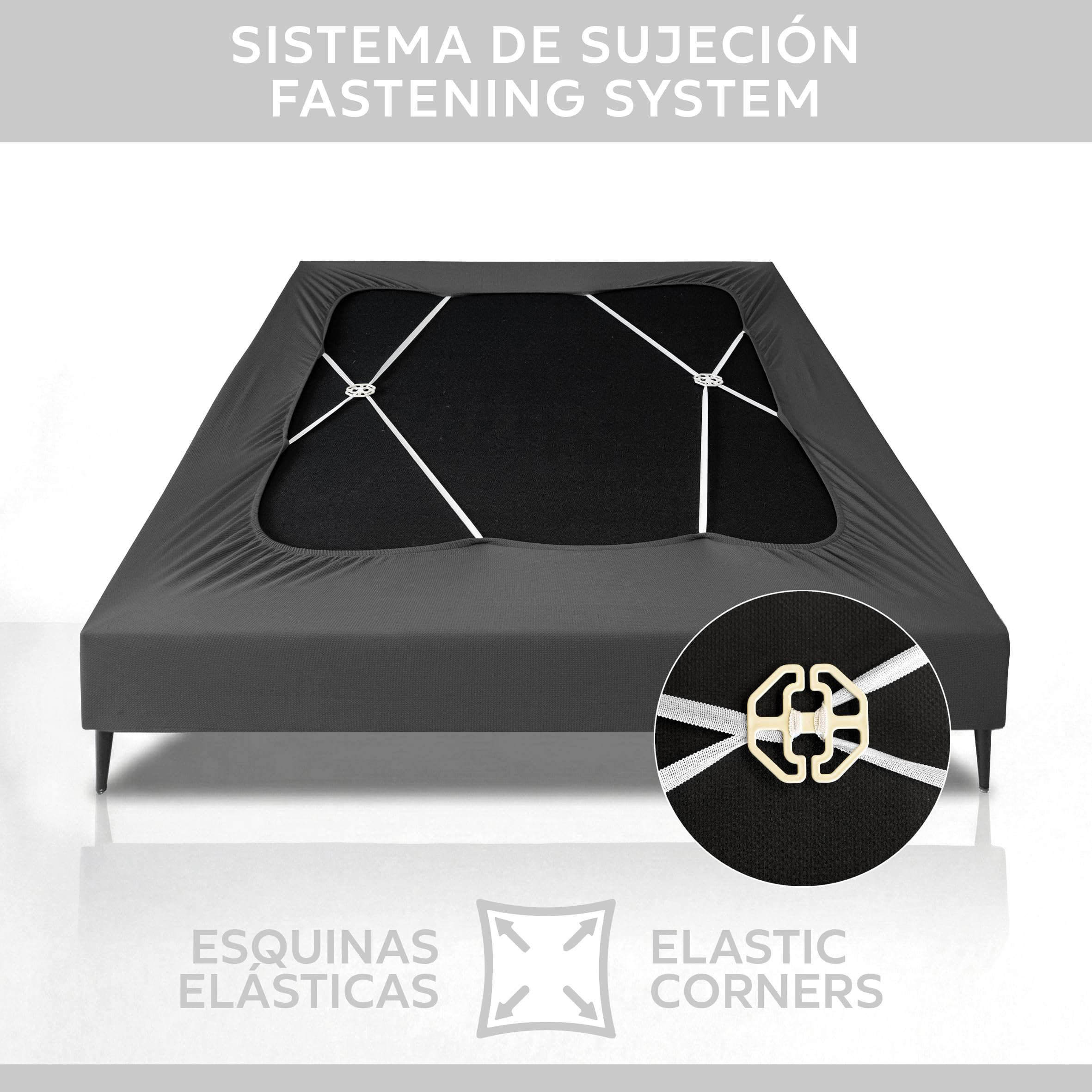 Vestiletto Moderno per Base Letto e Giroletto - Tessuto Stretch Vestiletto Moderno per Base Letto e Giroletto - Tessuto Stretch