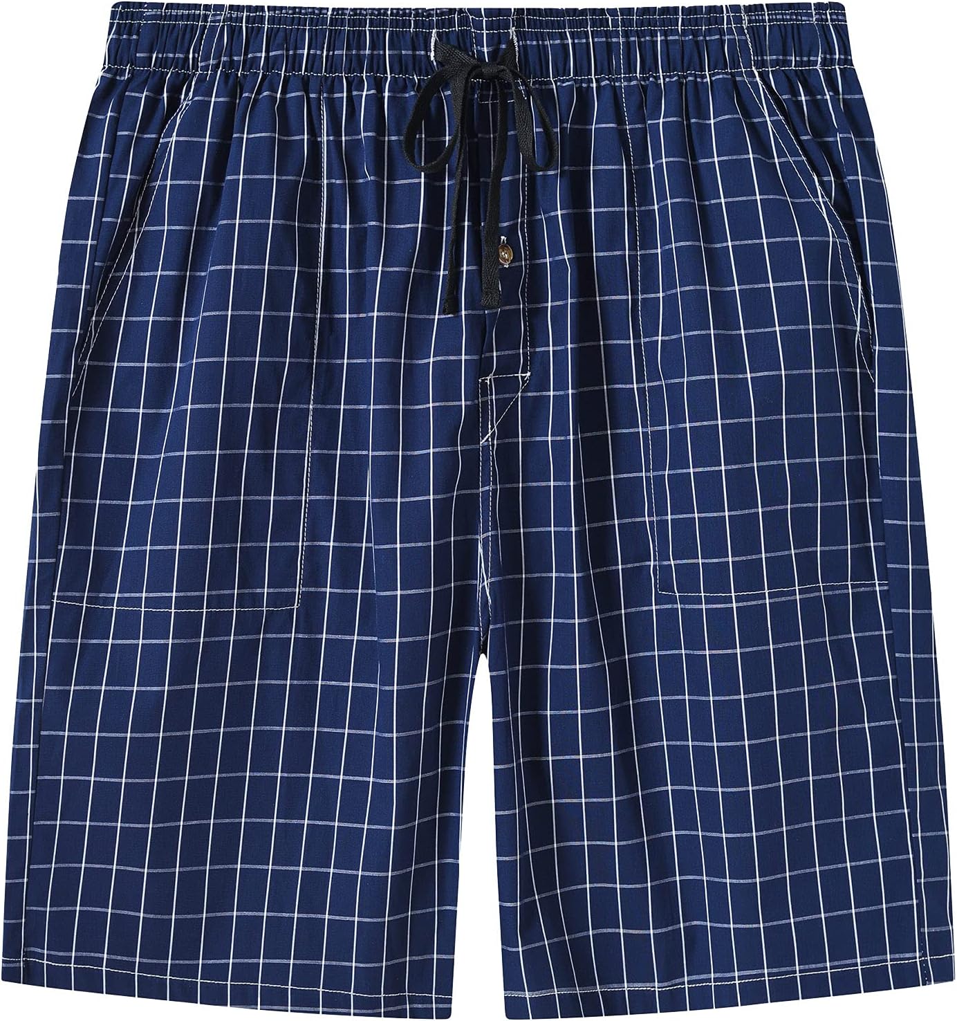 MoFiz Men's Sleepwear Shorts Pajama Bottom Lounge Short Plaid Button Open Fly 3Pack - Image 4