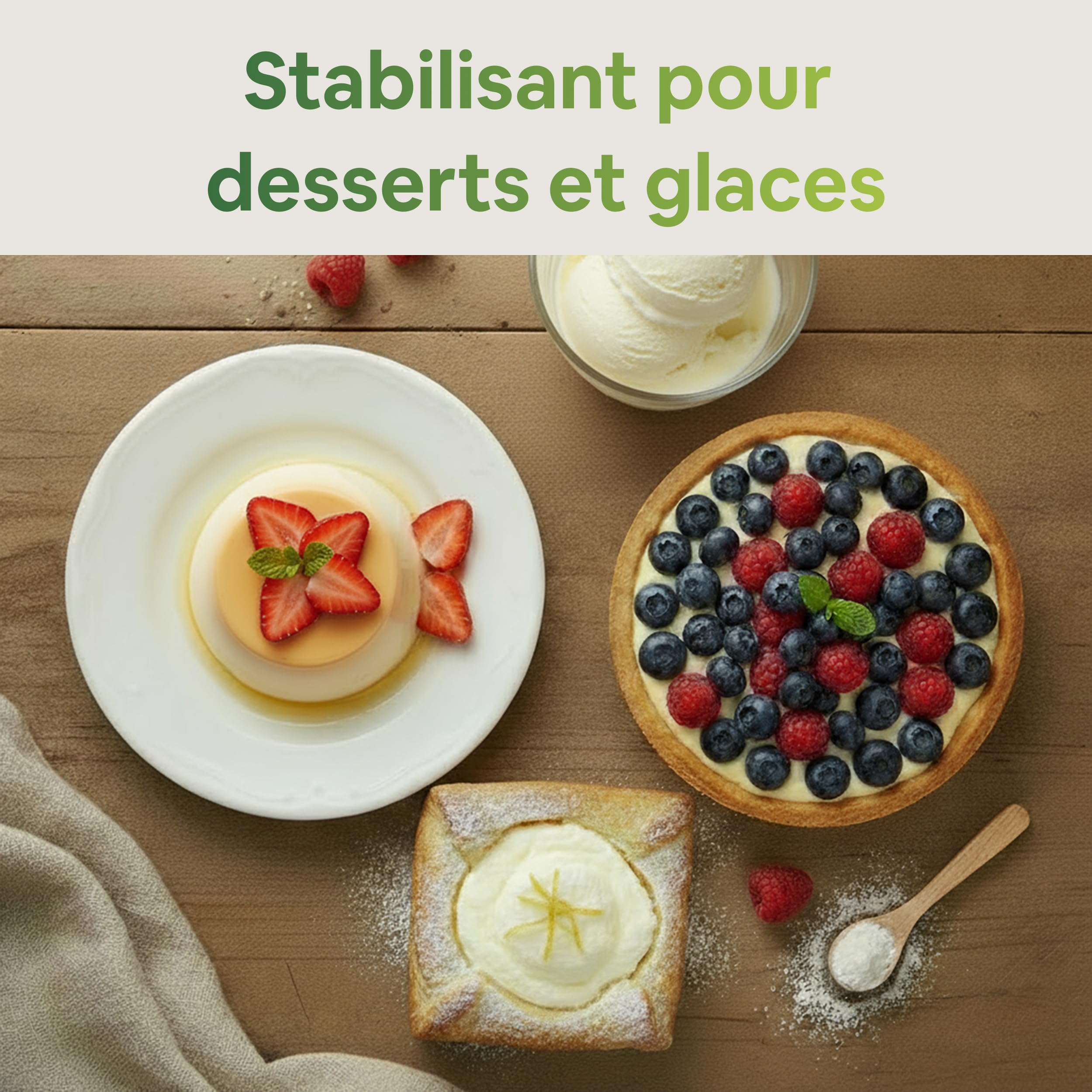 Food Bites Gomme de Xanthane en Poudre 1 Kg – Épaississant Alimentaire Vegan et Sans Gluten – Xanthan Gum Idéale pour Desserts, Glaces – eBook OFFERT avec 20 recettes incluse