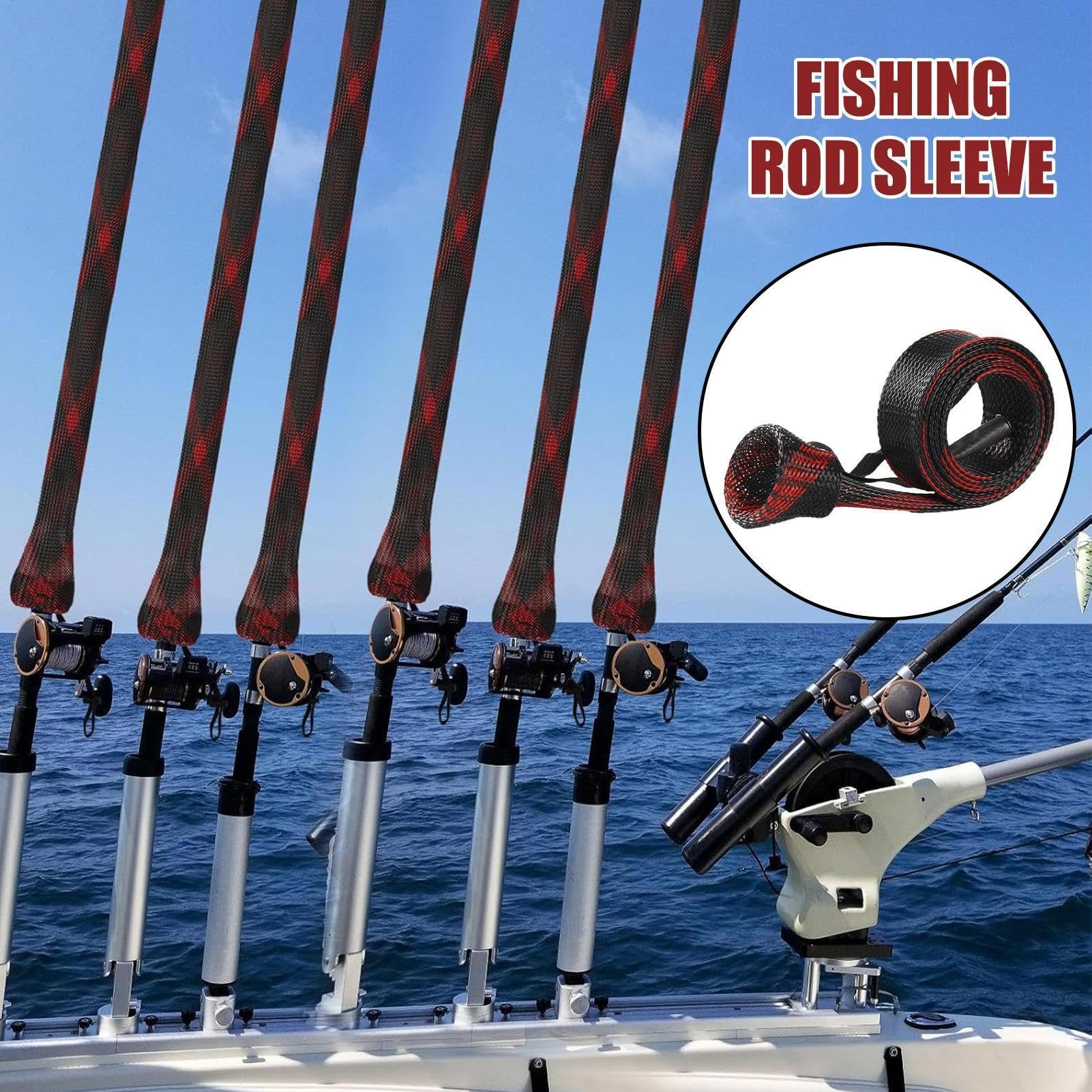 Fundas para caña de pescar, protector impermeable ajustable para surf, playa, lago, kayak, barco, herramienta resistente para viajes, garaje, río, uso en la orilla
